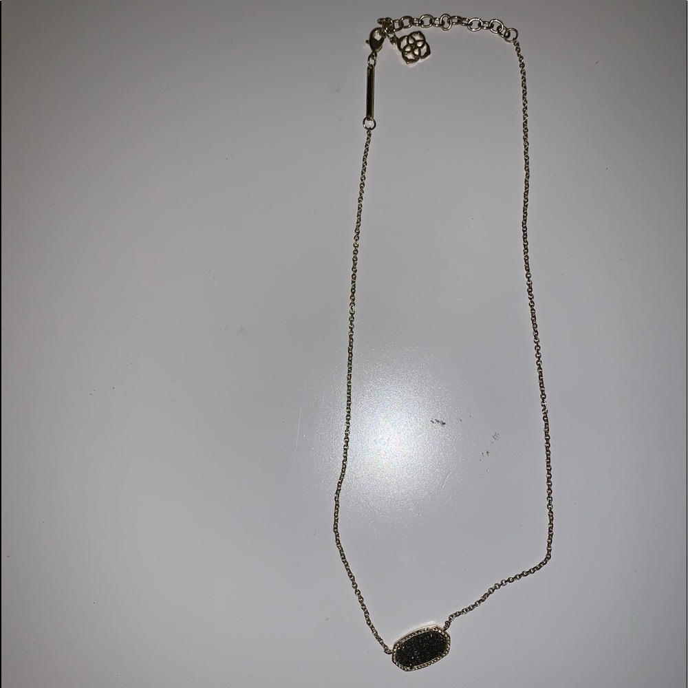 Kendra scott platinum drusy necklace